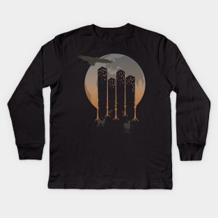 Save The Planet - City Night glow Kids Long Sleeve T-Shirt